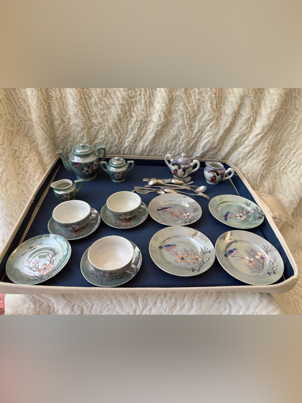 Vintage Lusterware child’s tea set from Japan
